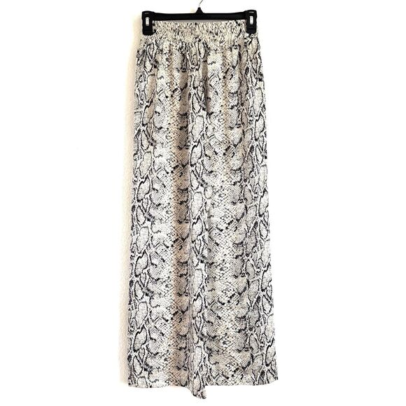 Reformation Women’s Samson 100% Silk Snakeskin Print High Waist Pants - Picture 3 of 12